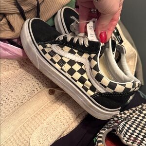 Vans Black and White Checkered Shoes